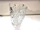 Made In Poland Large Heavy 24% Hand Cut Lead 6 SIDED Crystal Vase NEW W/STICKER