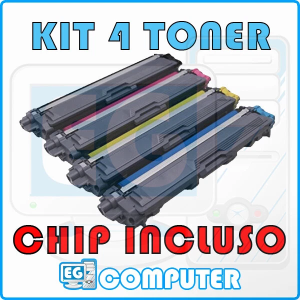 KIT 4 TONER COMPATIBILE CON BROTHER TN247 TN243 CON CHIP DCP-L3500 DCP-L3550CDW