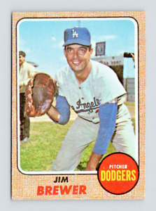 1968 Topps Card, #298 Jim Brewer, Los Angeles Dodgers