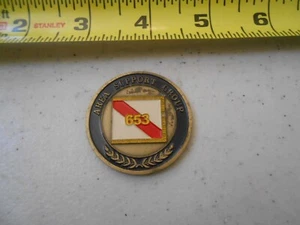 RARE ARMY 653 AREA SUPPORT GROUP MILITARY CHALLENGE COIN - Picture 1 of 3