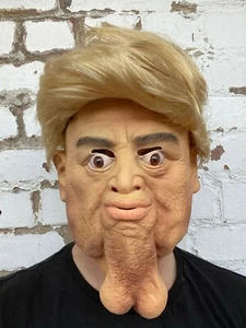 FUNNY OLD BALD MAN MASK LATEX BALLS SCROTUM CHIN STAG PARTY DICK NOSE ACCESSORY - Picture 1 of 11