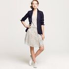 $98  J. CREW Soiree skirt in waterlily floral~Silk Chiffon Pleat~Knee Length 6 S