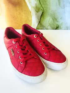 Guess Damen Loven Schnürschuhe Sneaker Rot Größe 8 Guess Rot Schuhe - Bild 1 von 10