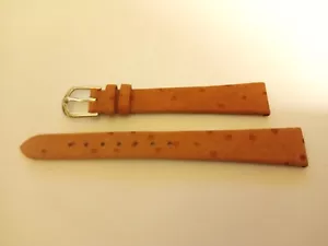 Correa para reloj de 14mm en piel tipo avestruz con hebilla de acero inoxidable - Bild 1 von 5