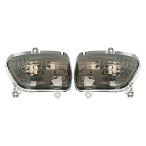 Par de luces de giro delanteras de lentes ahumadas aptas para Honda Goldwing GL1800 2001-2017 - Imagen 1 de 8