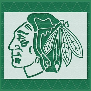 Chicago Blackhawks Stencil – Hockey Team, Sports Fan Art, Craft, Wall Decor - Picture 1 of 5