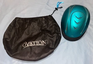 XS/S WOMENS OVATION EQUESTRIAN TEAL METALIC HELMET DELUXE SCHOOLER - Picture 1 of 9