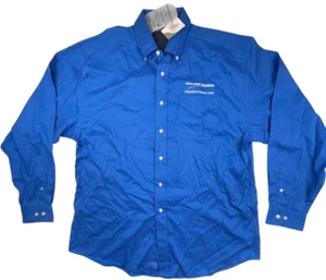 Neu mit Etikett Devon & Jones - Northrop Grumman - blau L/S Button-Down-Hemd Größe XL - Bild 1 von 9
