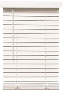 Designer's Touch 3588798 Cut-to-Width White Cordless 2 in. Faux Wood Blind - 24 - Picture 1 of 5