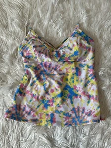 NWT! $68! Jessica Simpson Size S Swimwear Tankini Top only Tye Dye Womens - Picture 1 of 6