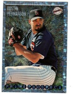 1995 Bowman Prime Prospect Silver Foil Dustin Hermanson Baseball Card Padres