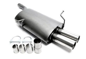 TA Sportauspuff + ABE für BMW E46 4- & 6-Zylinder Bj 98-00 1 Eingangsrohr 2x76mm - Afbeelding 1 van 1