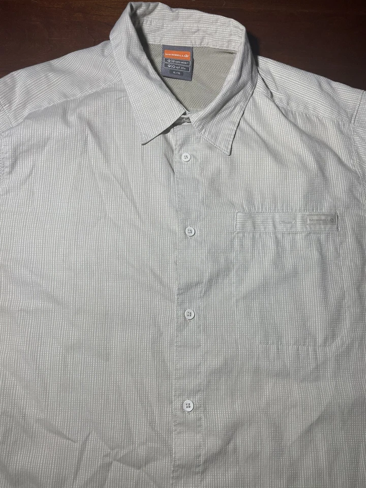 Camisa Merrell Para Hombres a Cuadros Senderismo Aire Libre Manga Larga Opti-Wick UPF 30+ Talla XL Foto 1 de 4