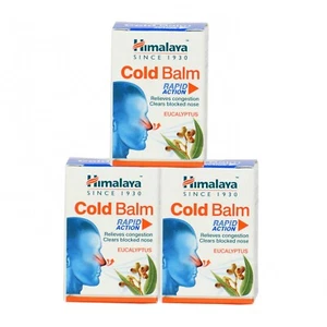 3 X Balsamo Freddo Himalaya Eucalipto Allevia la Congestione Nasale, 10 GMS, SPEDIZIONE GRATUITA - Foto 1 di 3