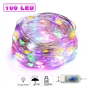 8 Mode 1-10m USB LED Fairy Festoon String Lights Garlands Lamp for Home Decor - Picture 1 of 14