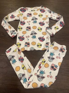Gap Kids Girls 5 Fruit Shades Pajamas PJs Cotton Sleep Set Long Sleeve EUC - Picture 1 of 8