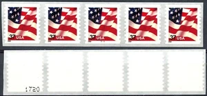 US Flag PNC5 MNH PL B1111 Scott's 3633 with Back Number on the Last Stamp - Picture 1 of 2