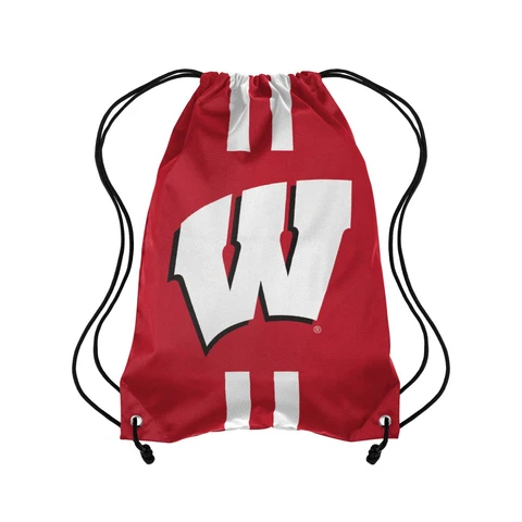 Wisconsin Badgers Team Stripe Drawstring Back Pack FREE SHIP!! Cover