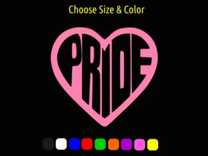 LGBTQ Pride Heart Lesbiana Gay Bi Soporte Vinilo Ventana Pegatina ELIGE TALLA COLOR - Imagen 1 de 2