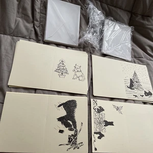 52 Vintage Scottish Terrier Seasons Greetings Cards 4 Designs (13 Each) + Env. - Picture 1 of 6
