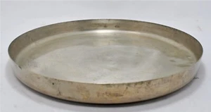 Antique Brass Round Kitchenware Eating Plate Original Old Hand Crafted - Picture 1 of 4