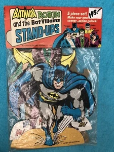 De colección Batman y Robin Pingüino Joker Catwoman Papel Stand Ups Sellado 1977 - Imagen 1 de 13