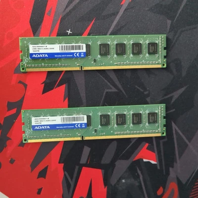 ADATA 8GB Kit (2x4GB) DDR3 1600 MHz PC3-12800 DIMM RAM 240 Pin AD3U1600W4G11-B - Image 1 of 3