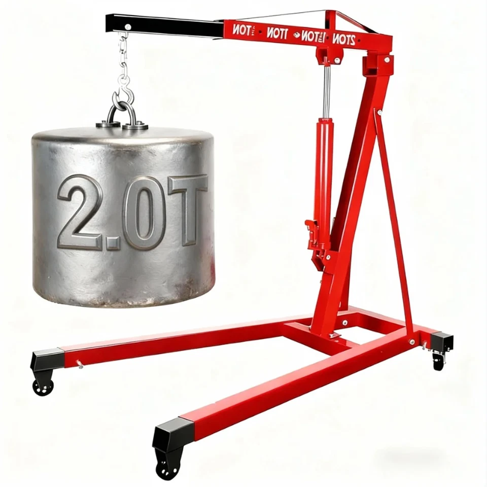 2 Ton/4400LBS Hydraulic Engine Hoist Cherry Picker Shop Crane Motor Hoist Lift Foto 1 de 4