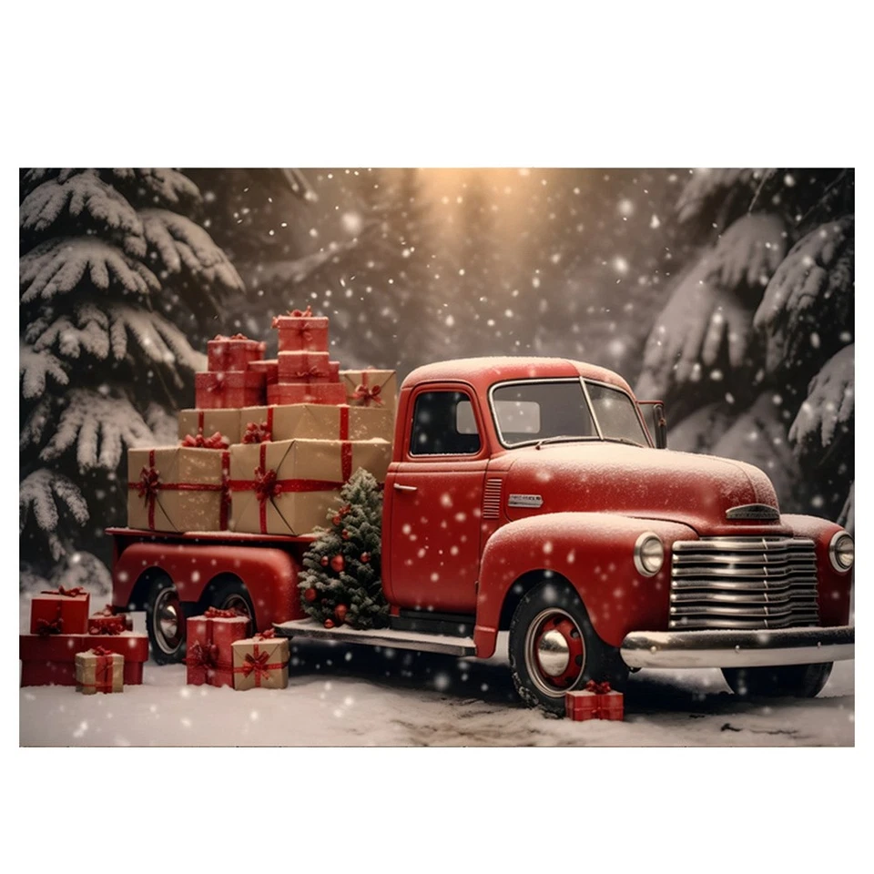 Weihnachten Hintergrund Stoff Party Neujahr Vintage Roter  Kinder Fotost2391 - Bild 1 von 1