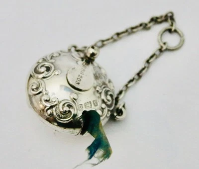 Antique sterling solid silver tape measure 1903 Henry Matthew sewing chaterlaine - Image 1 of 4