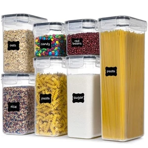 Airtight Food Storage Containers with Lids, 7 PCS BPA Free Kitchen Canisters ... - Picture 1 of 7