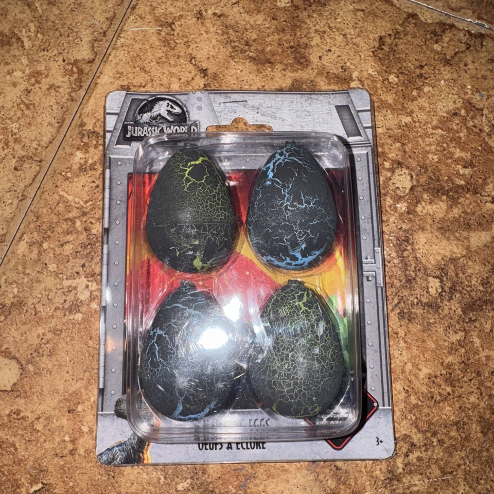 Jurassic World 4 Count Dinosaur Hatching Eggs