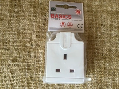 MASTERPLUG - 1 Way Rewireable Trailing Mains Socket white Basics - Image 1 of 3