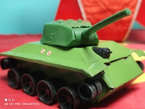 VINTAGE TOY TANK 'RUDY' T-34 'SYNTEZA' MILITARY WORLD WAR 2 POLAND ORIG. ITEM - Picture 1 of 24