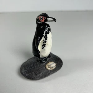 Adorable Penguin hand Handmade GalapagosEcuador Standing On A Rock 3” inches - Picture 1 of 9
