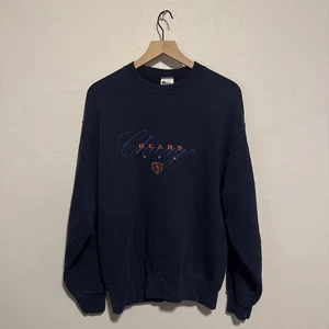Vintage Chicago Bears Sweatshirt NFL 90s Pro Player Size Large Made In USA - Picture 1 of 5