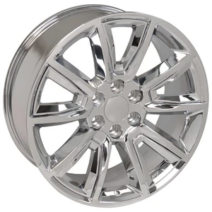 Chrome Wheel 20x8.5 Tahoe Style w/Chrome Inserts fits 2003-2014 GMC Savana 1500 - Picture 1 of 3