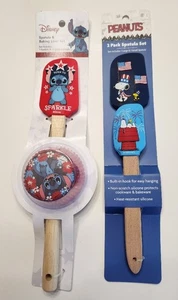 New Disney Stitch Spatula & Cupcake Papers & Peanuts Snoopy 2 pc Spatula Set - Picture 1 of 5