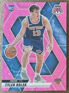 Tyler Kolek 2024-25 Panini Mosaic /20 Pink Disco Fast Break Rookie RC #208 - Bild 1 von 2