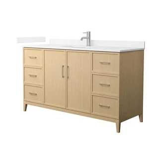 Wyndham Collection WCH717160S-VCA-UNSMXX Elan 60" - White Oak / White Cultured - Picture 1 of 12