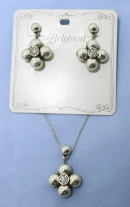 Set aus Halskette & Ohrringen Brighton Meridian Olympia neu mit Etikett 156 $ Silber Kristall - Bild 1 von 6