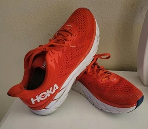 Scarpe da corsa Hoka One One Clifton 7 1110508 CLBLC uomo taglia 11 rosse sneakers - Foto 1 di 12