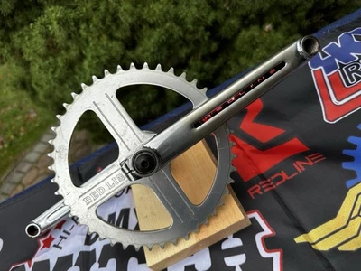 Vintage Redline Flight Crank Set, Early 90s, Single Pinch, 6-splined Spindle BMX - Image 1 of 4