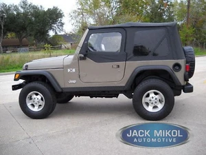 Capota blanda negra diamante para 97-06 Jeep Wrangler + Skins Paneles traseros tintados - Imagen 1 de 3