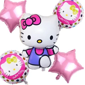 HELLO KITTY Cumpleaños Rosa Globo Set Cumpleaños Fiesta Decoraciones Niña Regalo - Imagen 1 de 3