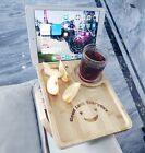 Bamboo Sofa Tray Table Clip On Side Table For Wide Couches Arm Foldable Couch Tr