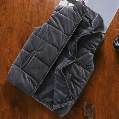 Hombres Chaleco Chaleco Chaleco Chaleco Chaqueta Acolchado Sin Mangas Informal Invierno Cálido Suave Foto 1 de 4