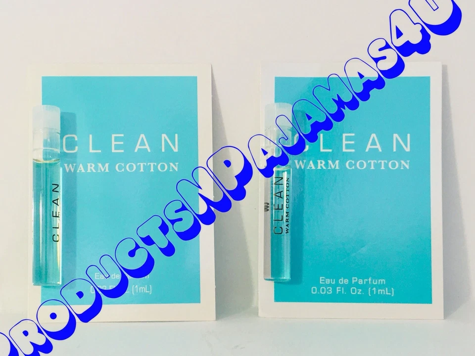 LOTE de 2 ~ ALGODÃO QUENTE LIMPO Eau de Parfum 0,03 oz/1,0 ml AMOSTRAS CARTODADAS Frete Grátis - Imagem 1 de 1