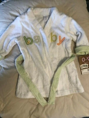 ALBORNOZ BEBÉ CARTER'S 0-9 MESES TELA FELPA BLANCA NUEVO CON ETIQUETAS Foto 1 de 4