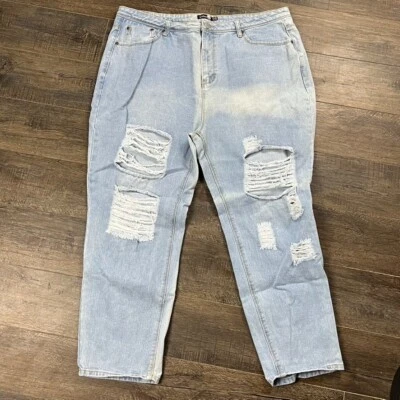 boohoo Blue Distressed Jeans Pants Denim ((size 18)) - Image 1 of 4